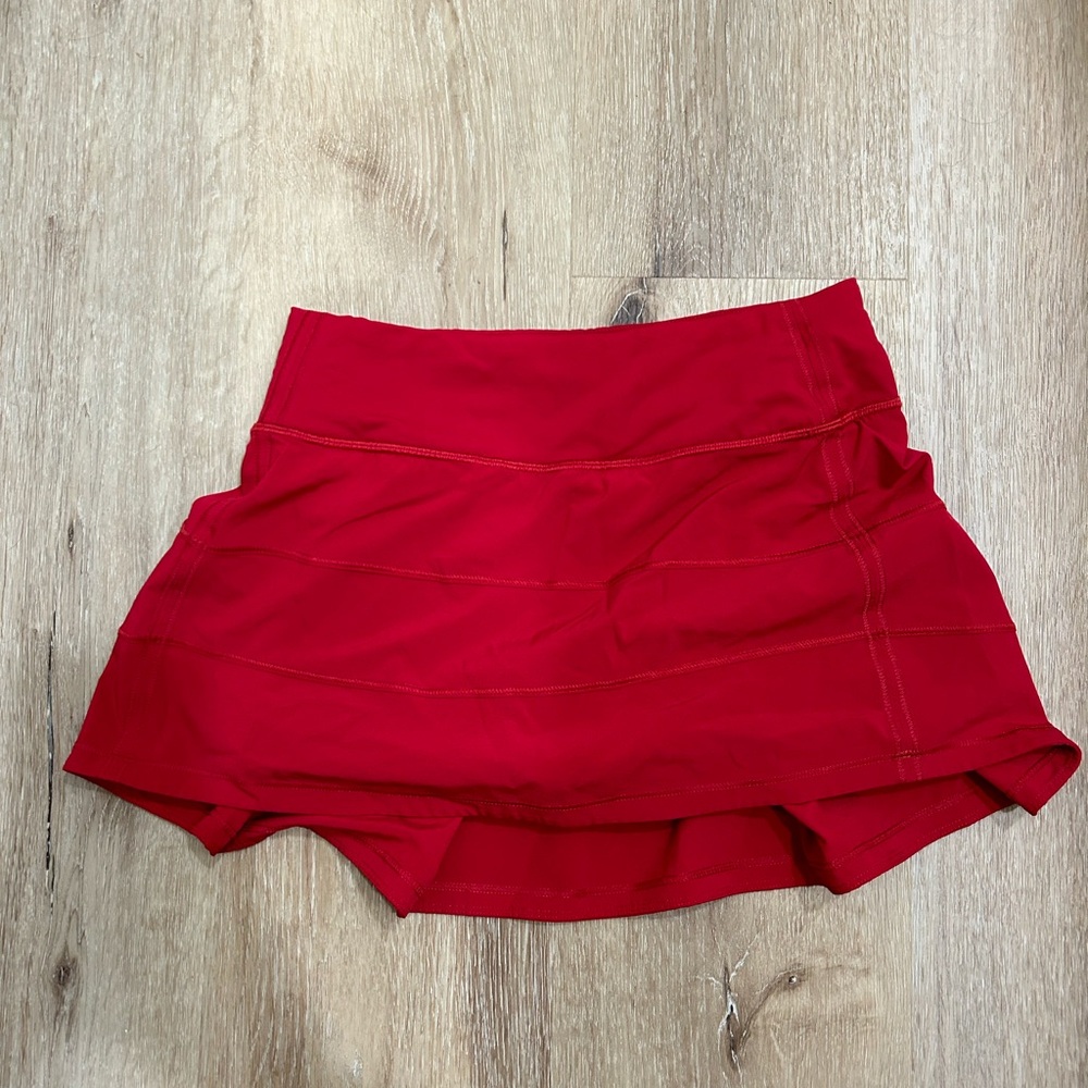 Lululemon Red Tennis Skirt with Shorts size 2